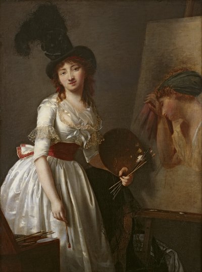 Portrait of a Female Painter, Pupil of David by Aimee Duvivier